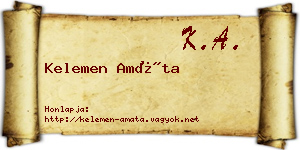 Kelemen Amáta névjegykártya